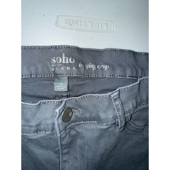 Soho Gray Cropped (Capri) Legging Size 10 Women Jeans - Picture 2 of 3